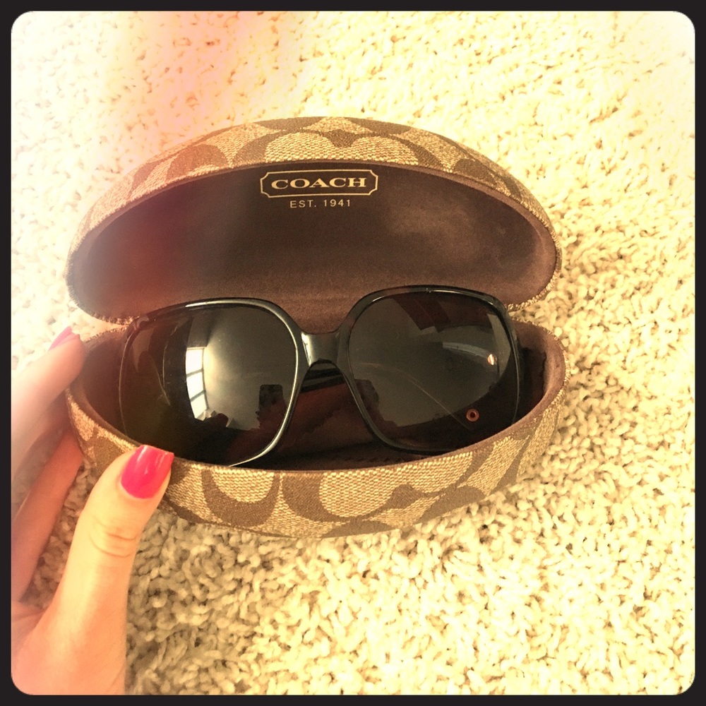 Coach designer sunglasses and case