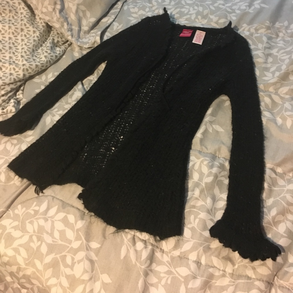 Black sweater cover up