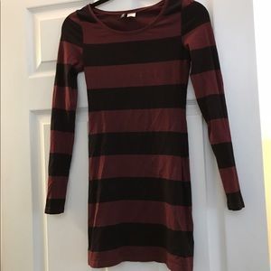 Striped bodycon dress