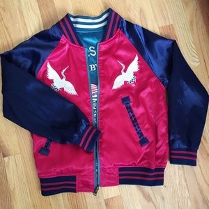 Embroidered bomber jacket (two-sides)