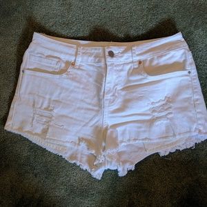 White denim vintage shorts