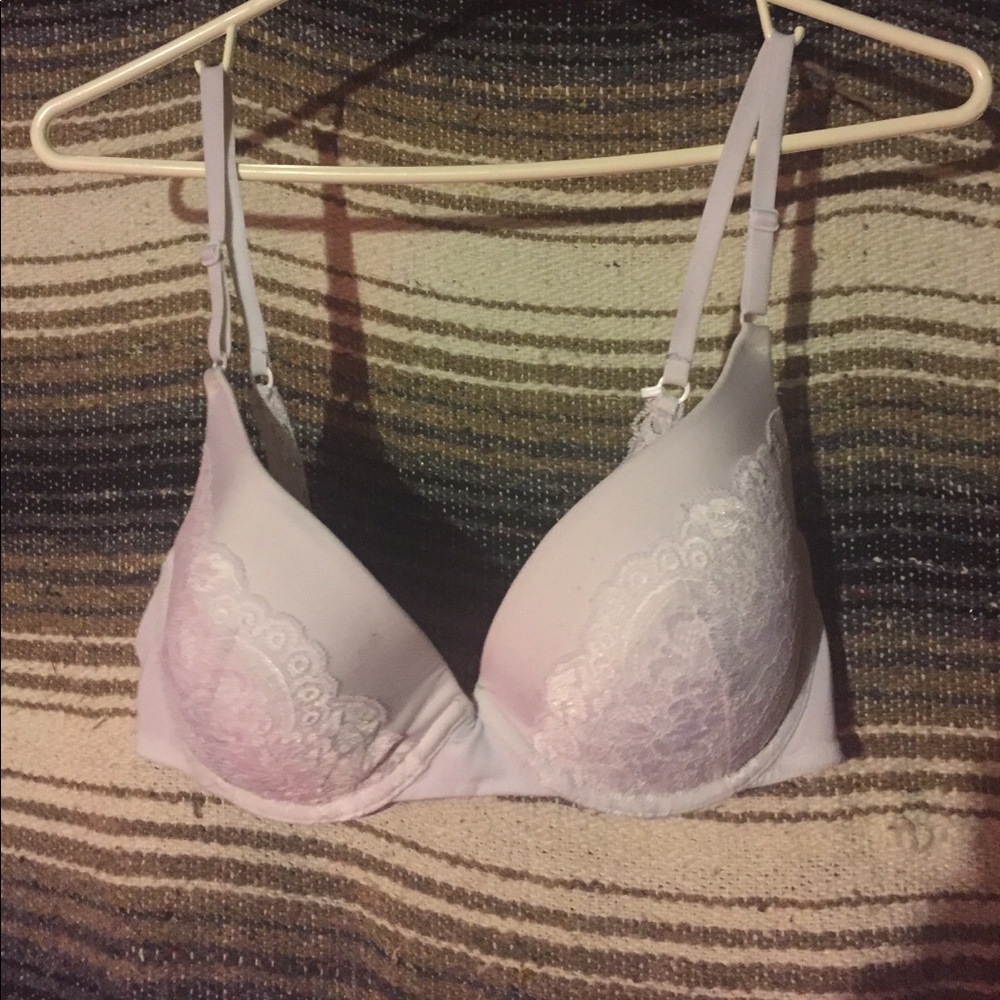 White lace push up bra.