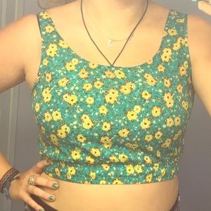 Silky bright crop top