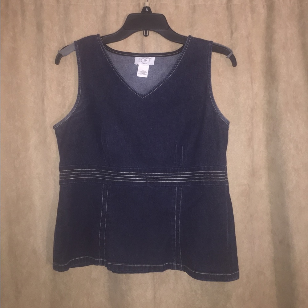 Sleeveless Jean Top by Ann Taylor Size 8