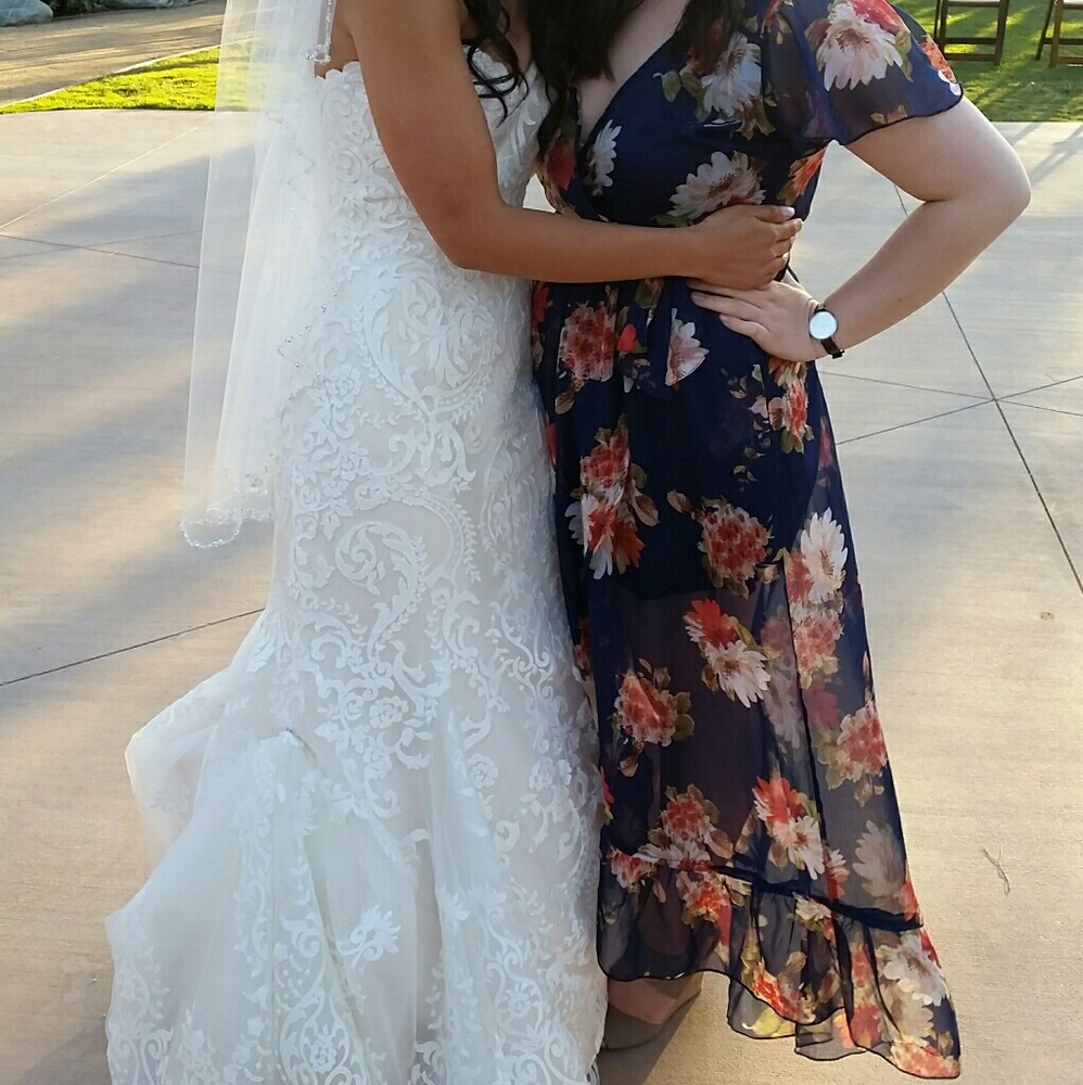 EUC M Floral maxi length dress!