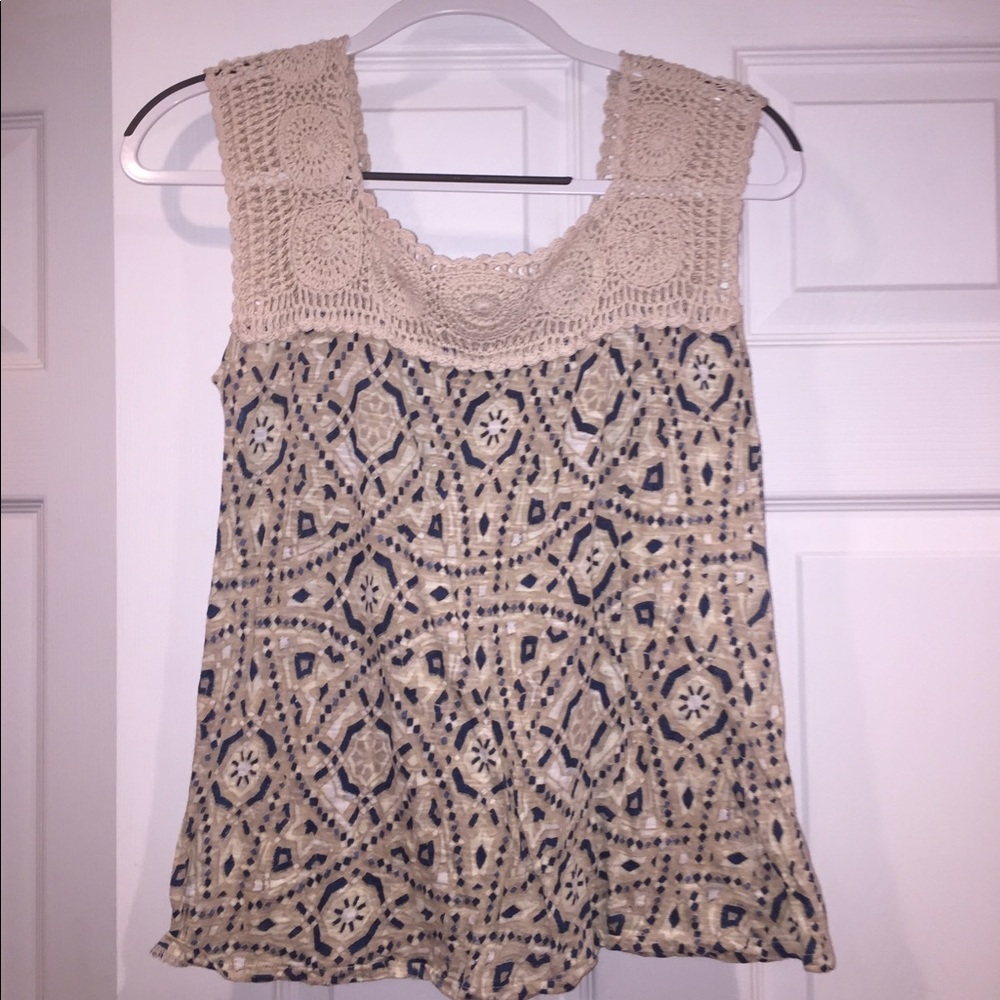 Lucky Brand Crochet Tank Top