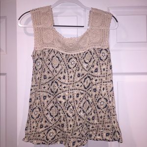 Lucky Brand Crochet Tank Top