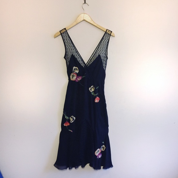 Jill Stuart poppy dress 100% silk dry clean only - Picture 2 of 8