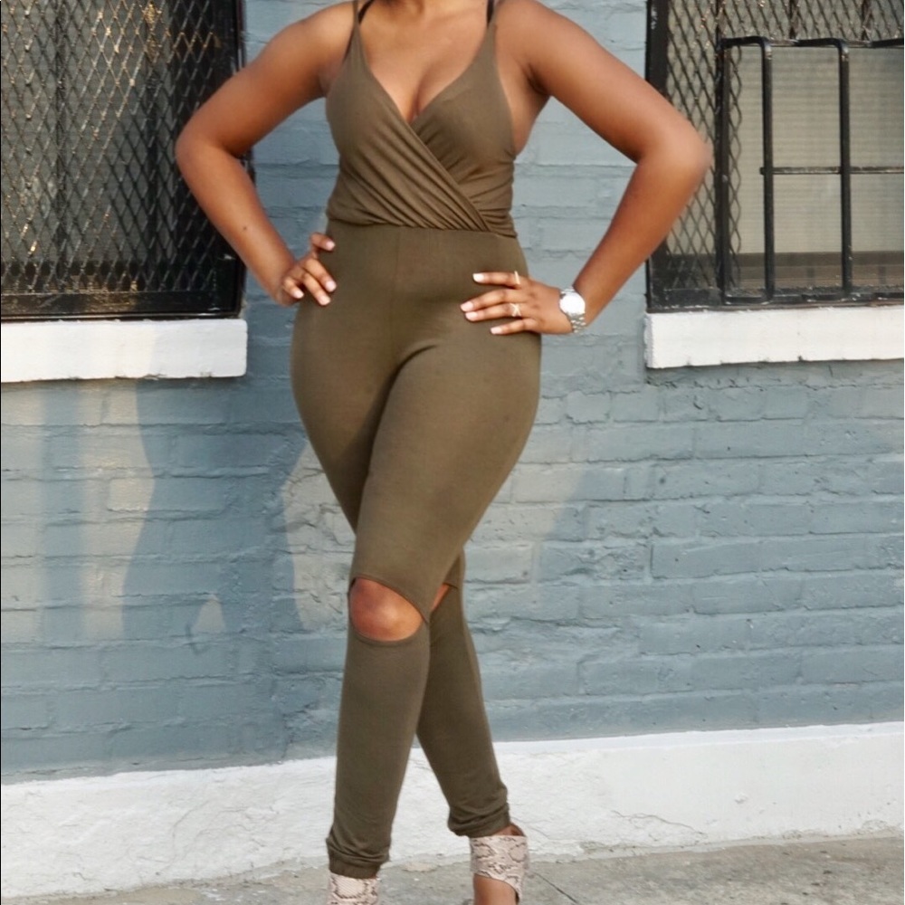 Olive green jumpsuit