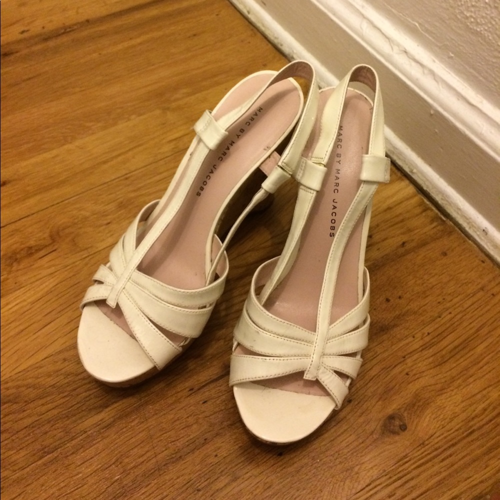 White Cork Wedges