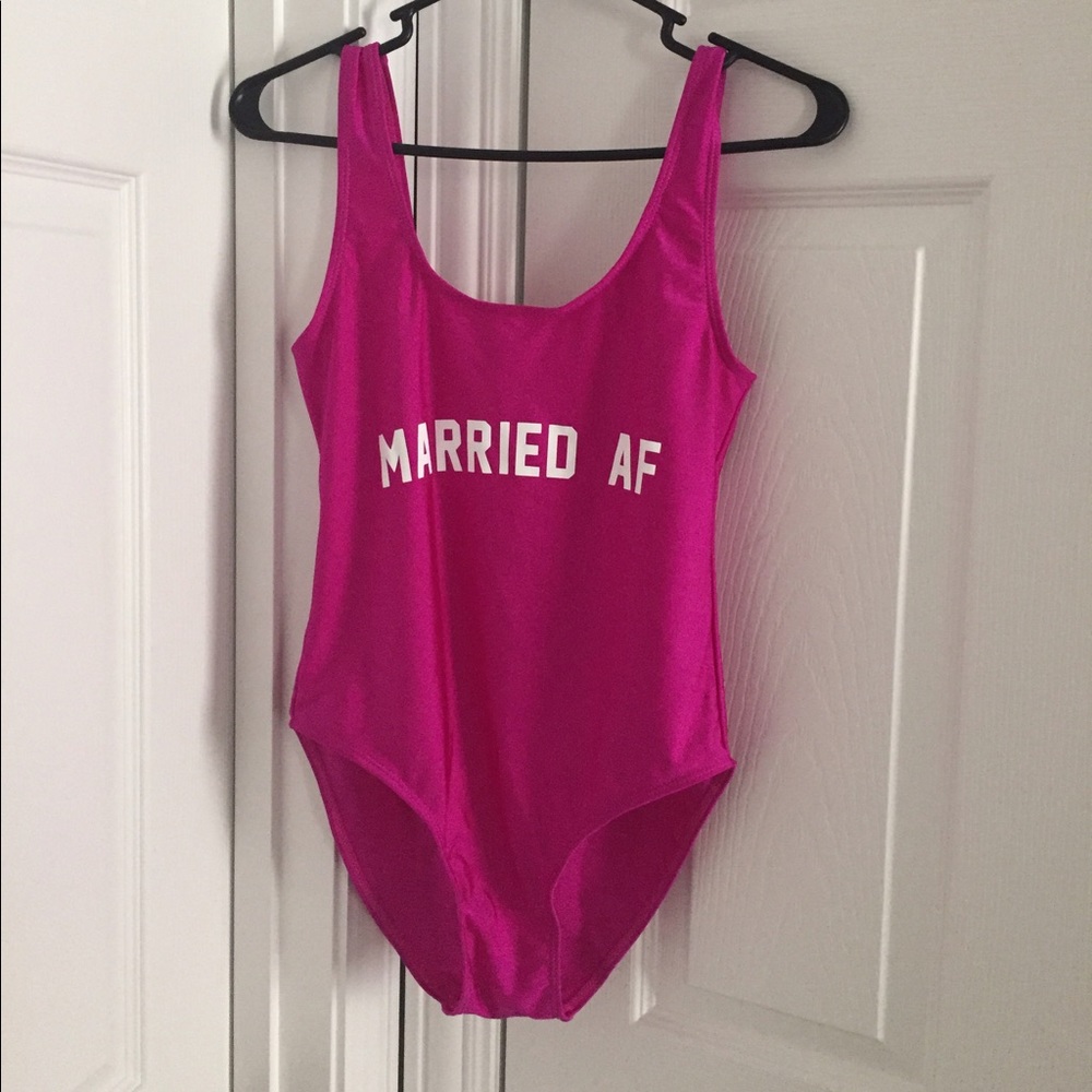 Never been worn "Married AF" swimsuit