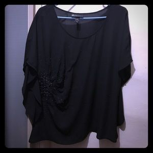 Black see threw lace blouse
