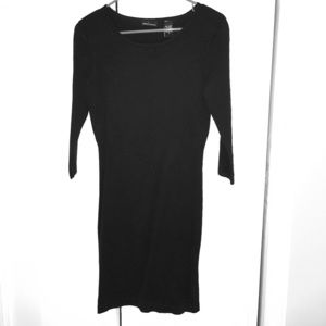 Tight black dress, 3/4 sleeve length, soft