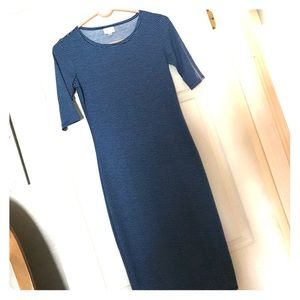 Navy and aqua blue striped XXS Lularoe Julia New.