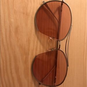 Gentle monster style sunglasses pink