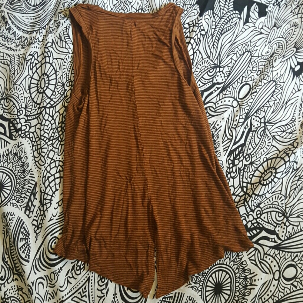Burnt earthy orange rubbish tank