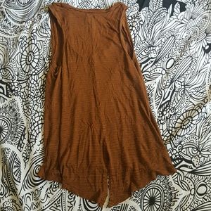 Burnt earthy orange rubbish tank