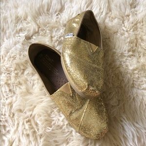 Gold Glitter Toms