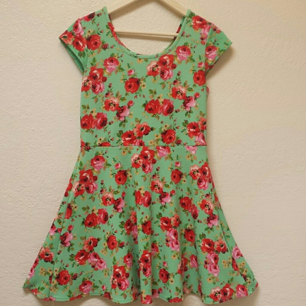 1 HR $10 SALE! Floral Print Skater Dress