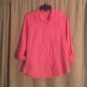 Pink Button Down by Forever 21 Size Medium