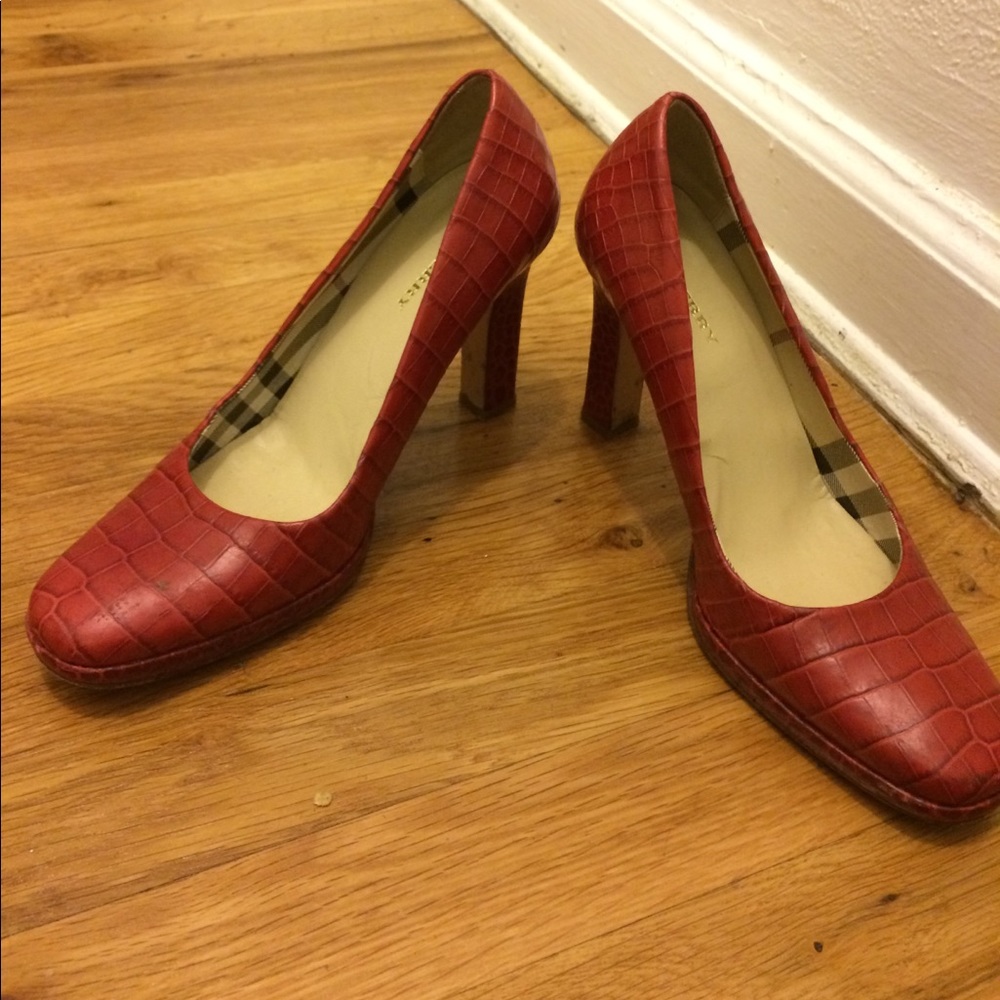 Burberry Red Leather