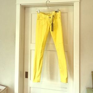 Yellow express jean / legging new with tags