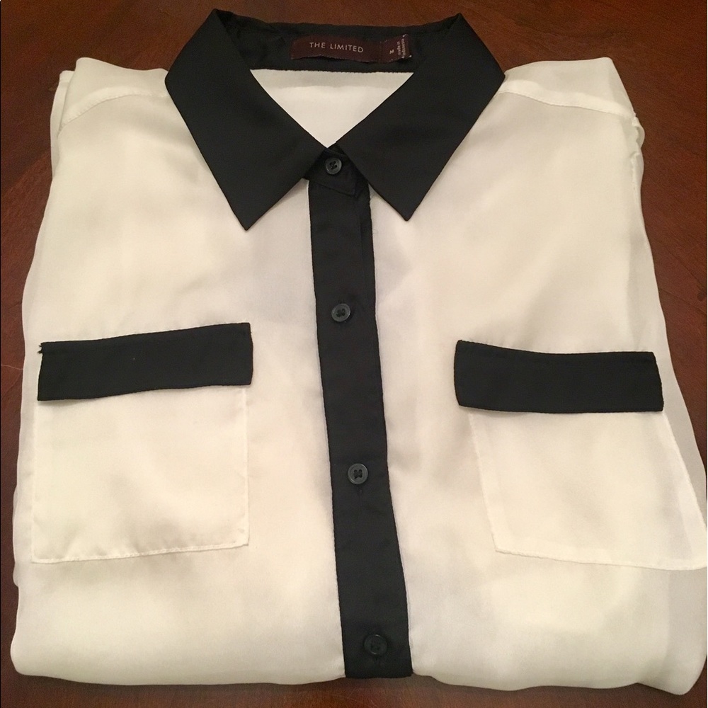 The Limited Sheer Button Blouse Size Medium