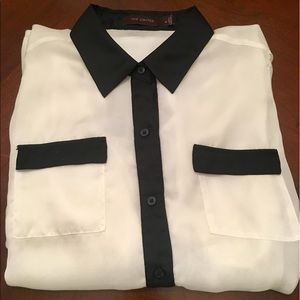 The Limited Sheer Button Blouse Size Medium