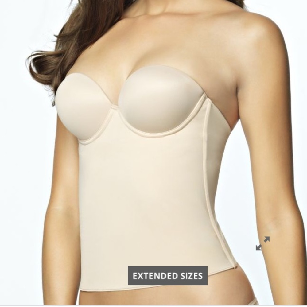 white David's Bridal push up corset