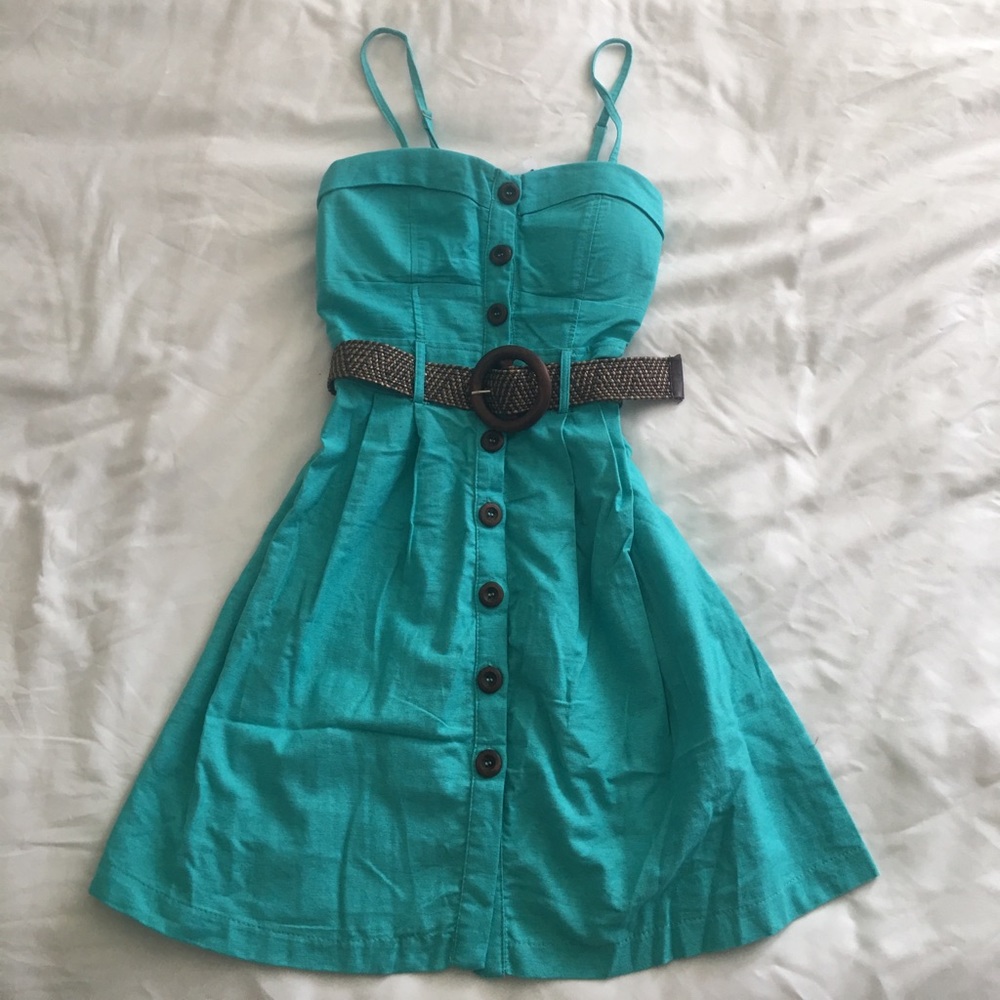 NWT bustier like teal dress