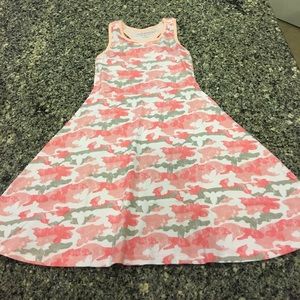 Burts Bees Kids pink, white & gray sundress, 6X