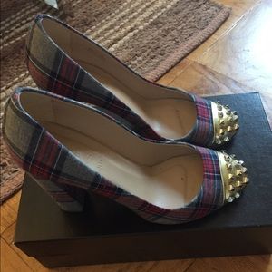 J crew plaid pumps