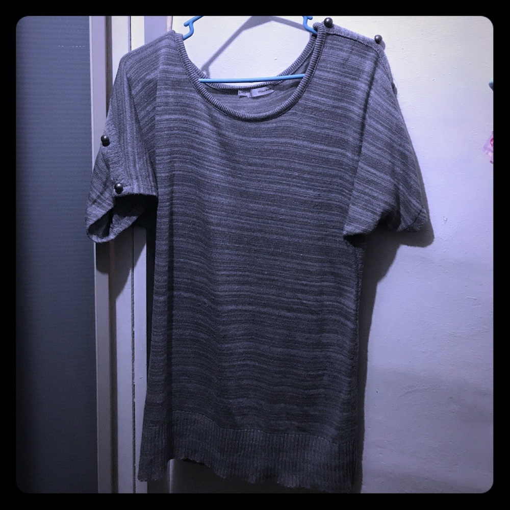 Long grey knit dress