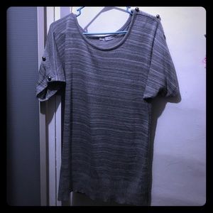 Long grey knit dress