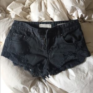 pacsun bullhead black denim shorts