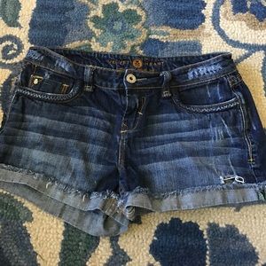 velvet heart denim shorts