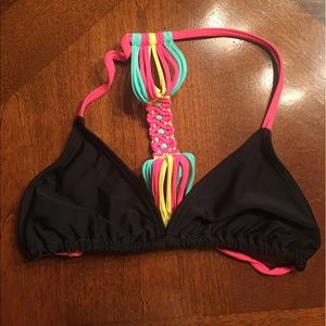 Black bikini with neon detail