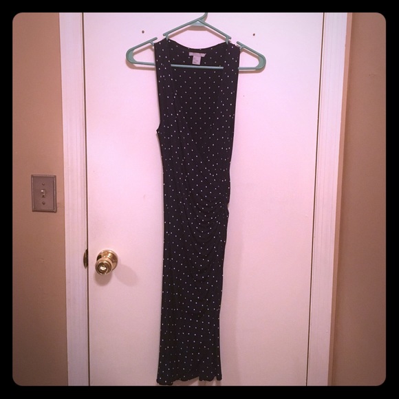 NWOT H&M Navy and White Polka Dot Dress - Picture 1 of 2