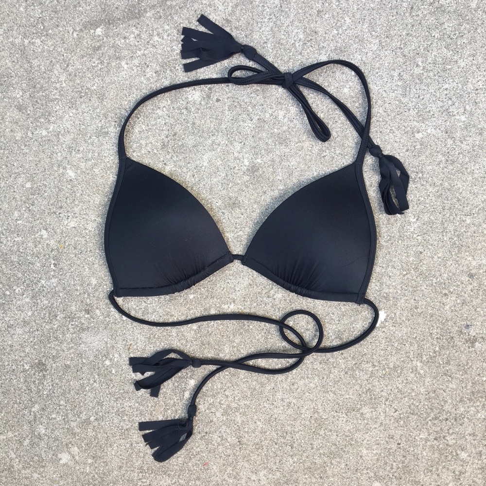 hollister black push-up bikini top