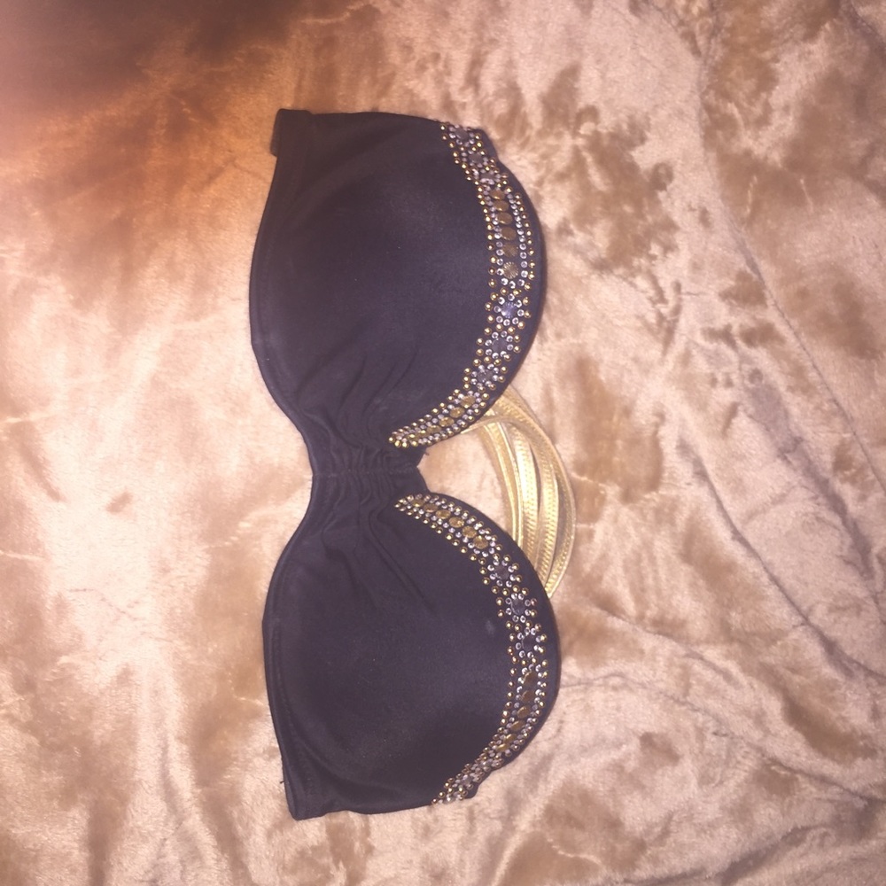 Black and gold VS bikini top