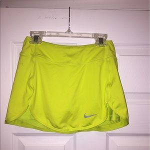 Nike Neon Yellow Dri-fit tennis skort skirt