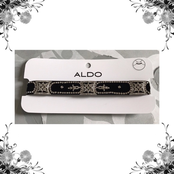 Aldo Jewelry - {Aldo} Turley Black Velvet Embellished Choker