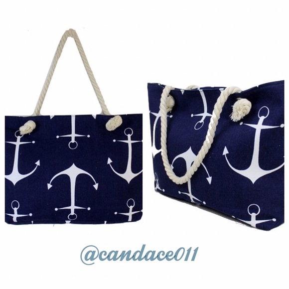 ⭐️5 STAR rated!⭐️ Anchors Away Canvas Tote Bag⚓️ - Picture 2 of 6