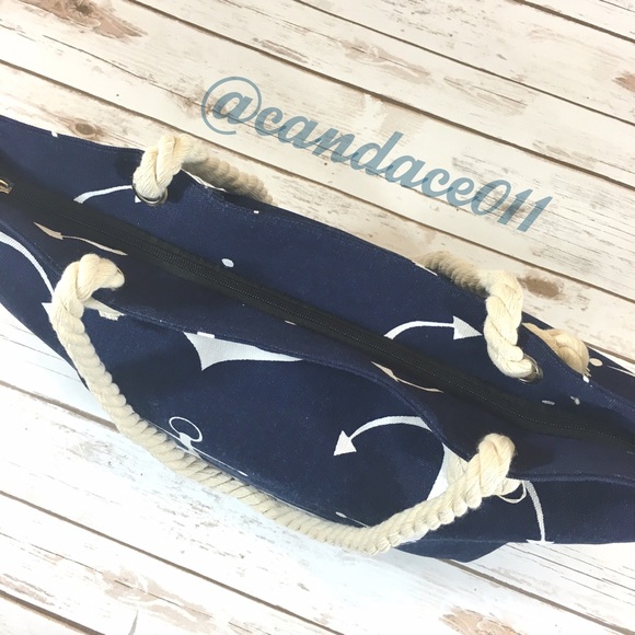 ⭐️5 STAR rated!⭐️ Anchors Away Canvas Tote Bag⚓️ - Picture 4 of 6