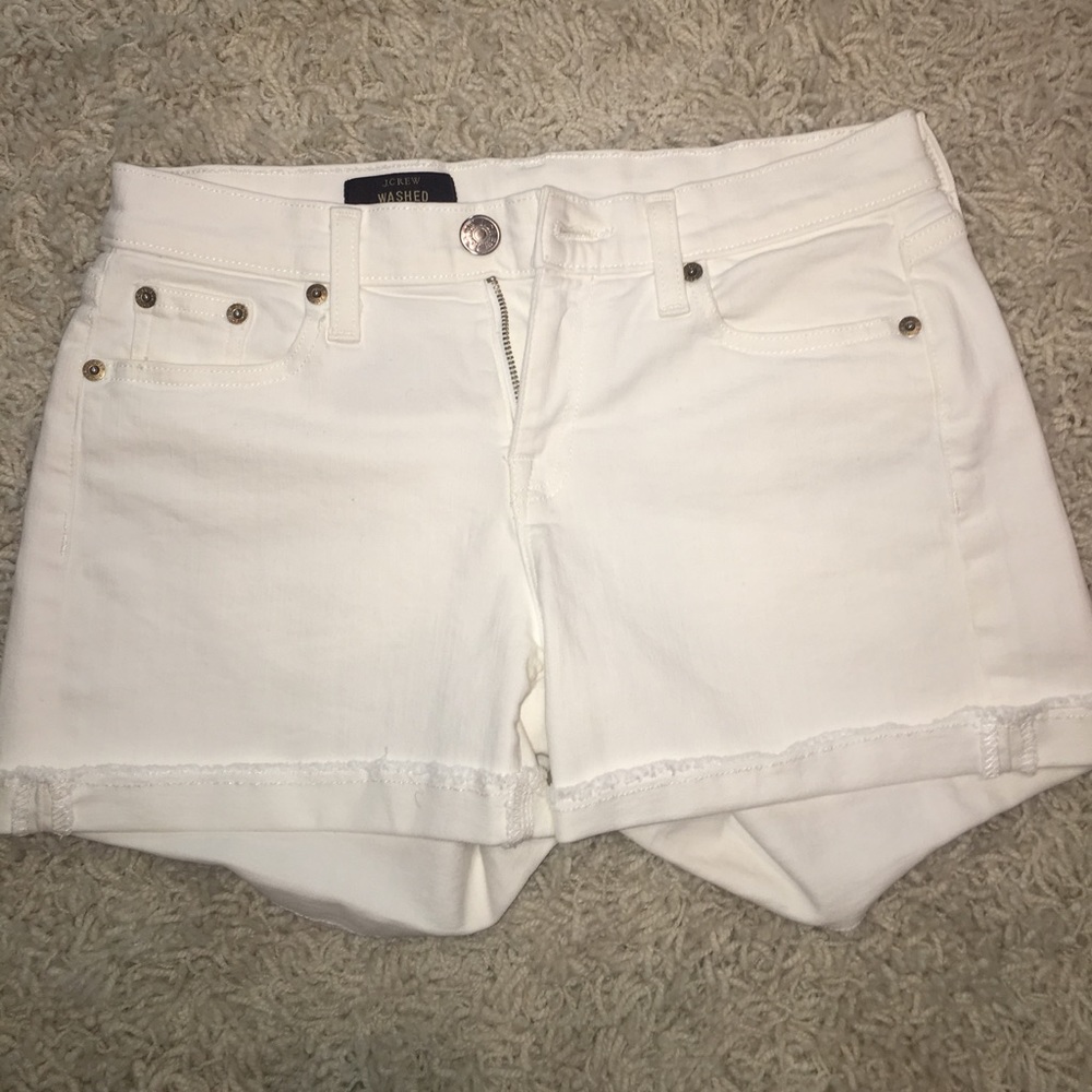 White j crew Jean shorts
