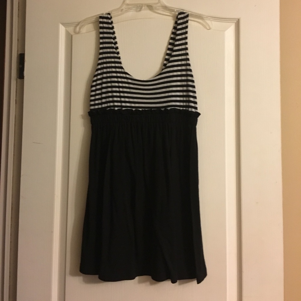 Black and white striped mini