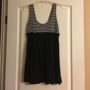 Black and white striped mini