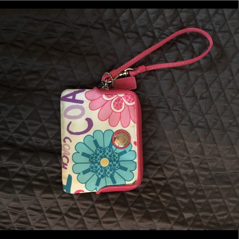 Coach limited summer collection wristlet!