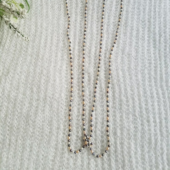 Fresh Water Cultured Pearl Infinity Necklace - Picture 2 of 5