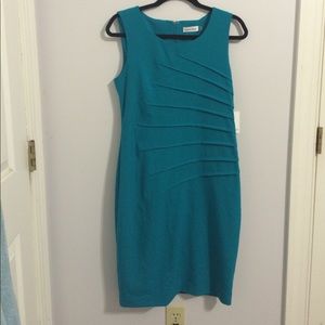 NWT Blue Bodycon Formal Sleeveless Tank Dress